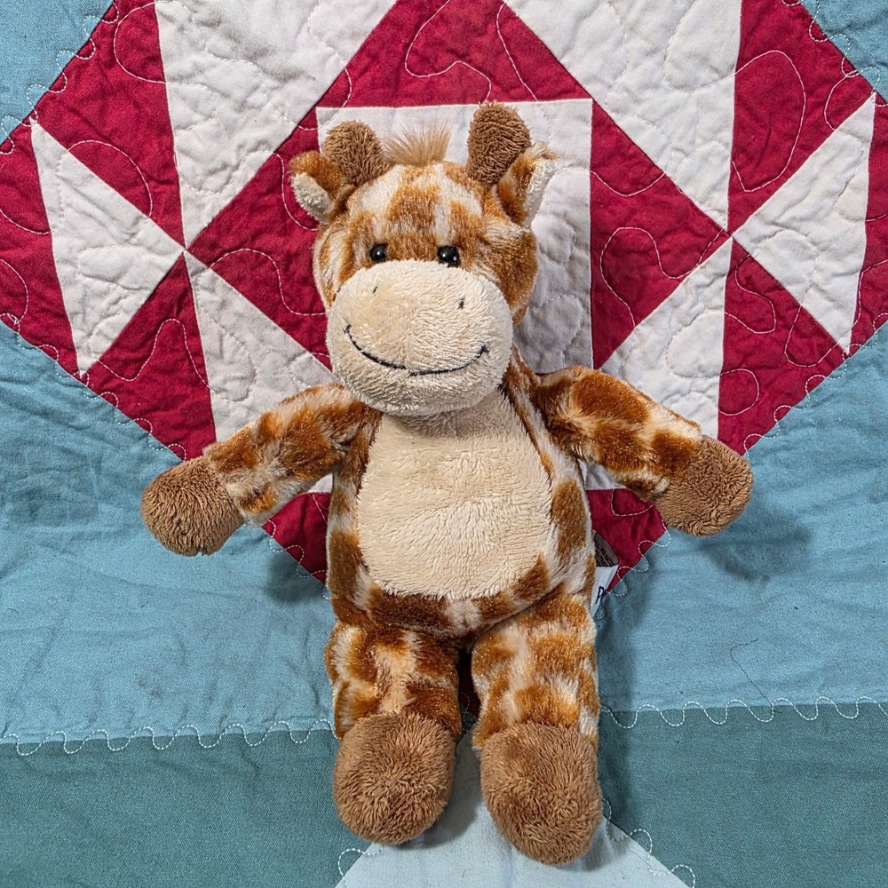 People Pals Giraffe Plush Stuffed Animal Toy Brown Tan Spotted 9 Inch
